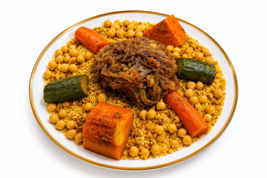 Cuscús de pollo y ternera